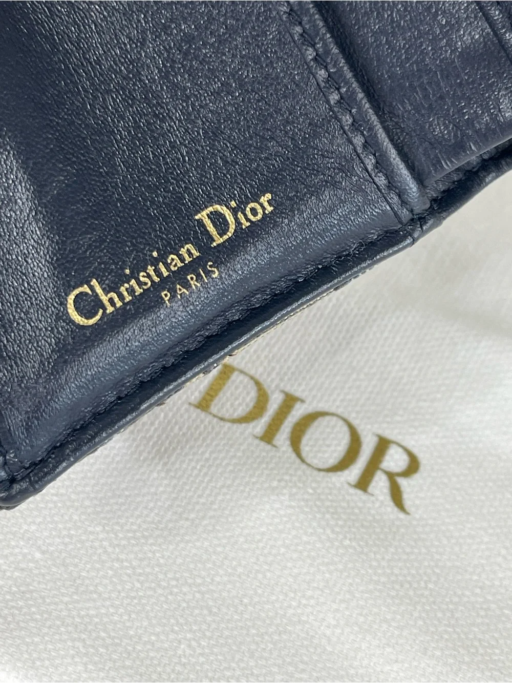Christian Dior Saddle Wallet With Dust Bag